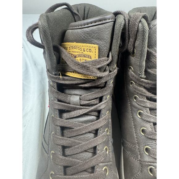 Levi’s Men’s High Top Sneakers Brown Lace Up Casual Shoes Size 11 main image 9